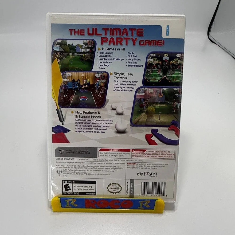 Game Party 2 Wii (Nintendo Wii, 2008) Warner Bros. Complete W/ Manual